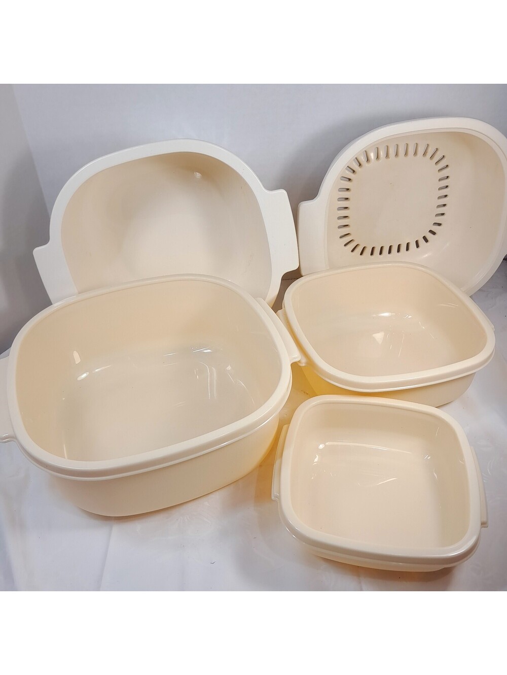 Vintage Rubbermaid microwave cooker set 5 pcs steamer 2243 2247 2249 5153 5556
